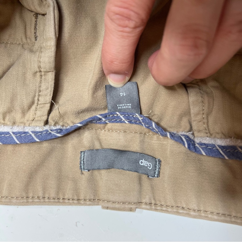 GAP Cargo Pants Women Size 14 Khaki Utility Jogger Ankle Pockets Casual - Picture 3 of 5